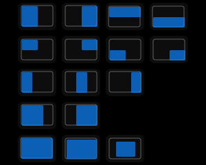 Apertura window arrange panel showing snap zones